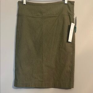 NWT Margaret M StitchFix Christiana Textured Skirt Olive Size M